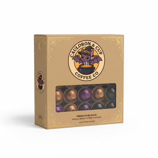 60 Pack Coffee Capsules with Cauldron & Cup Branding