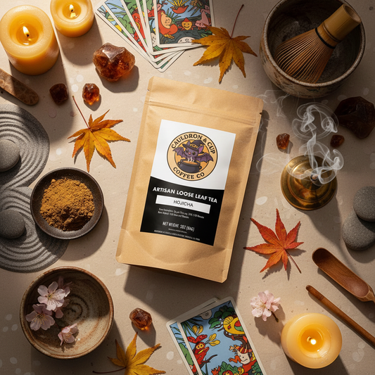 Hojicha Roasted Green Tea - Japanese Witchy Vibes with Kraft Bag