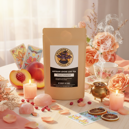 Peach Paradise Tea - Fruity Floral Witchy Vibes with Kraft Bag